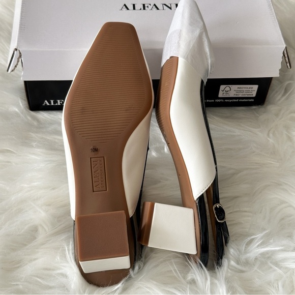 Alfani Women's Cienna Slingback Pumps, White Smooth - Picture 4 of 8